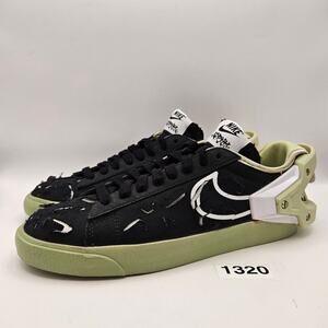 NIKE X ACRONYM MEN'S 6 BLAZER LOW OLIVE AURA NWOB DO9373-001 GLUE DISCOLORED
